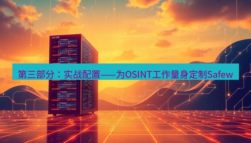 safew下载 第三部分：实战配置——为OSINT工作量身定制Safew