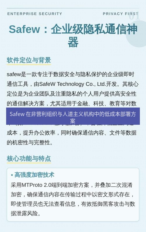 safew下载 Safew 在非营利组织与人道主义机构中的低成本部署方案